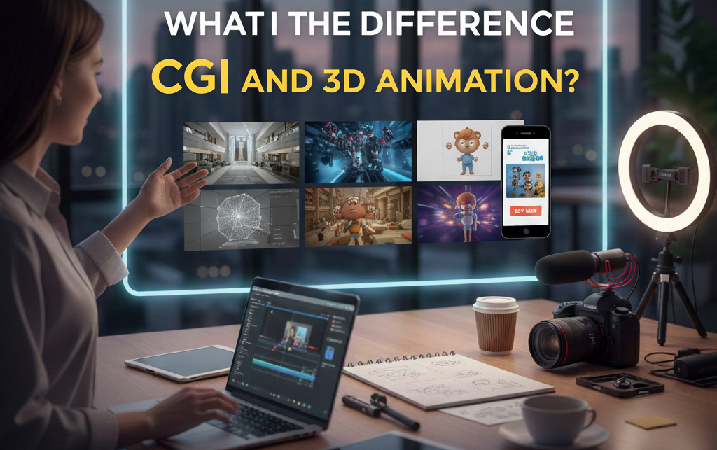 what is the difference between cgi and 3d animation