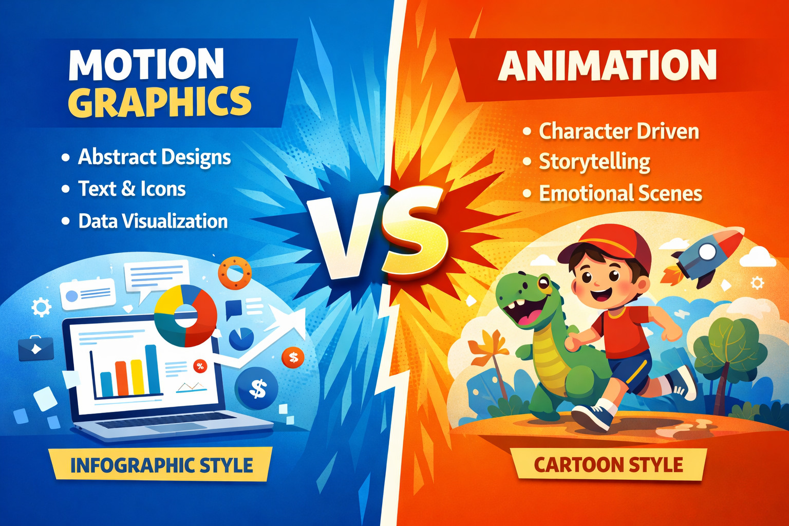 Motion Graphics vs Animation