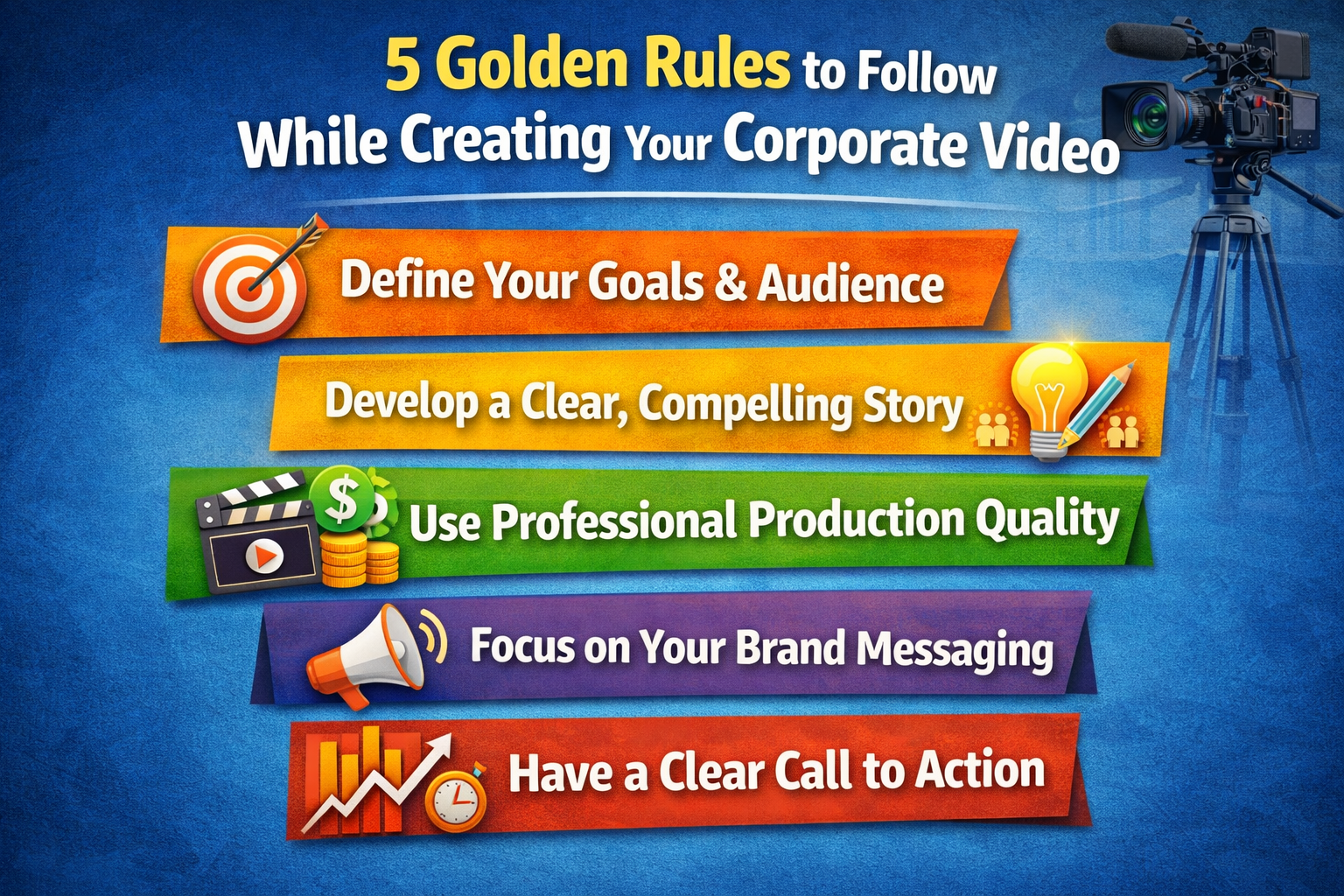 5 Golden Rules to Follow While Creating Your Corporate Video