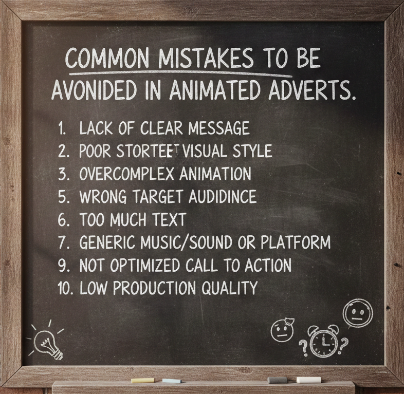 Common mistakes to be avoided in animated adverts