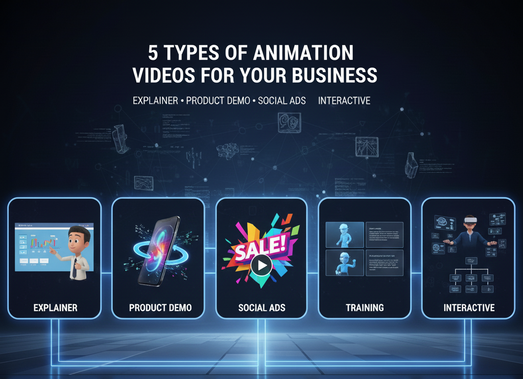 5 Types of Animation Videos for Your Business| Boost Brand Growth 