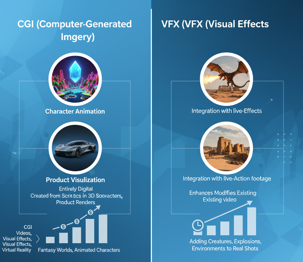 Difference between CGI and VFX