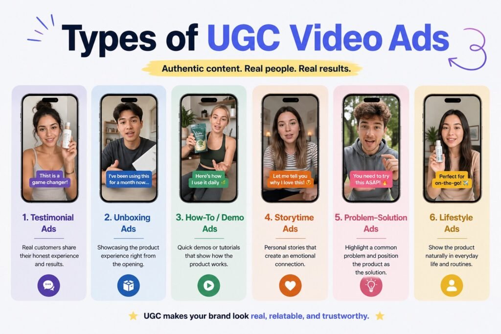 Types of UGC Video Ads
