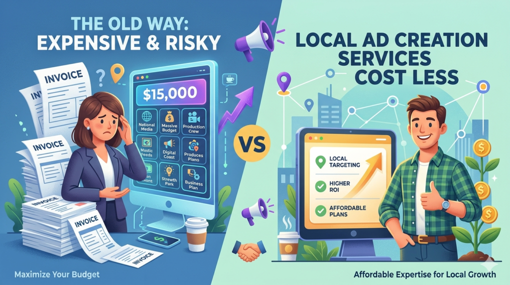 Local ad creation services cost less