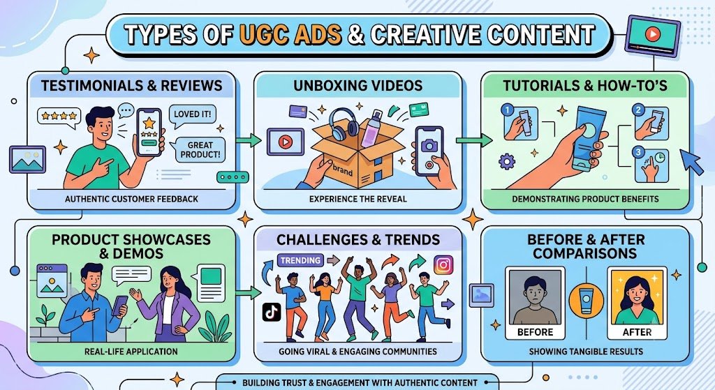 Types of UGC Ads and Creative Content